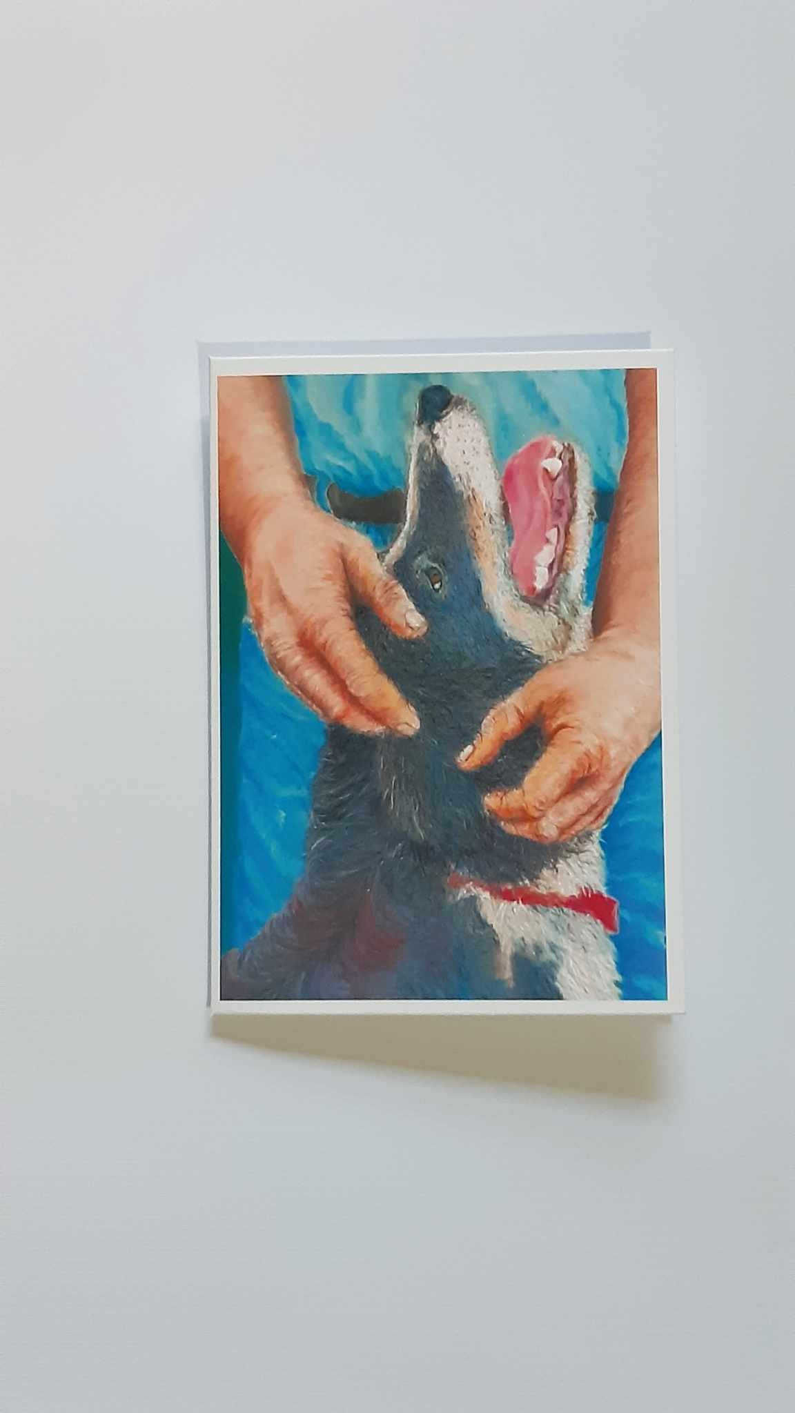 A Working Dog Border Collie 5 x 7 Inch Greeting Card
