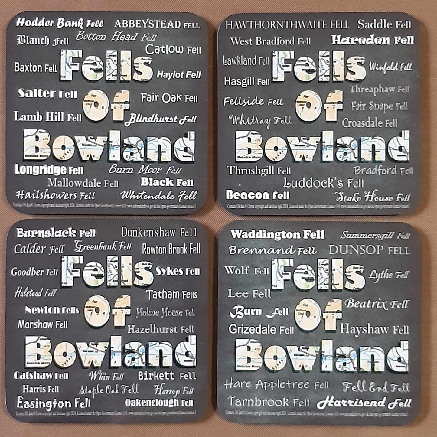 Fells Of Bowland Coaster Set Of Four Coasters