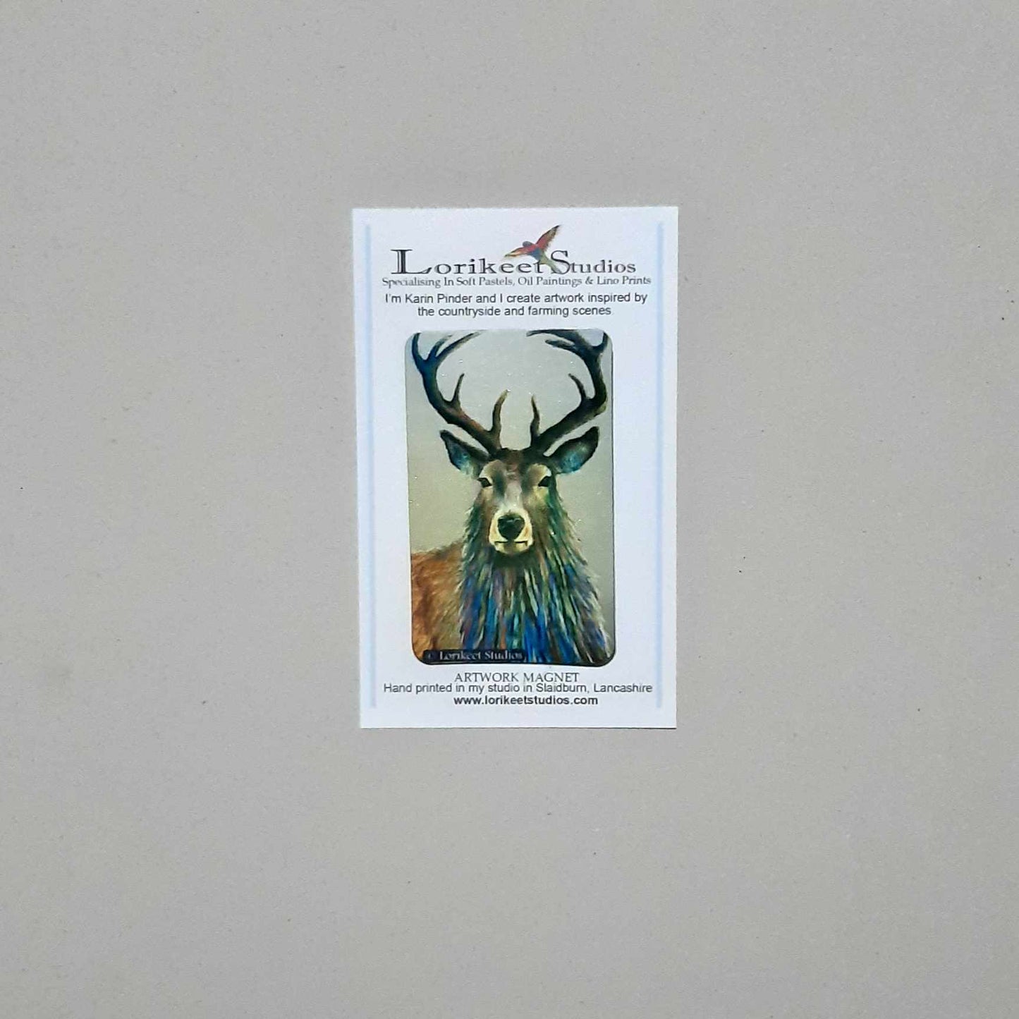Contemplating Stag Artwork Magnet