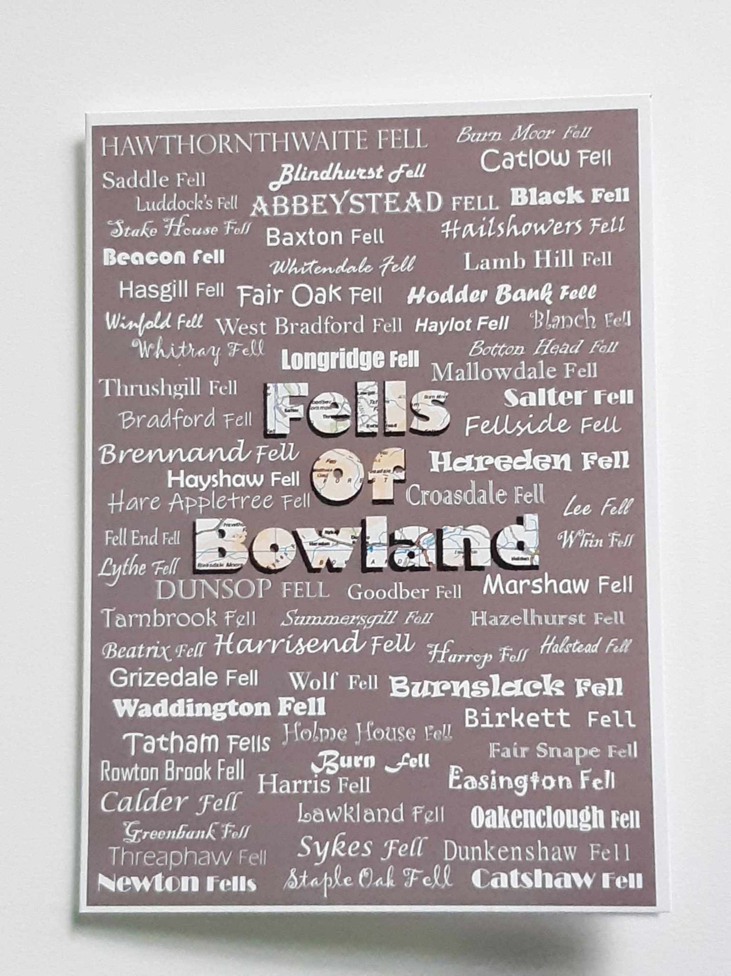 Fells Of Bowland Lancashire 5 x 7 Inch Greeting Card
