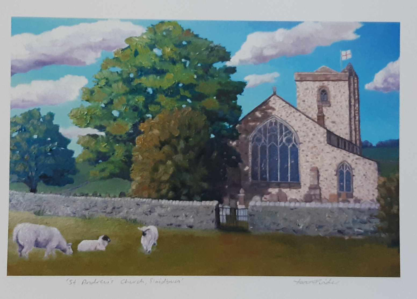 Field To St. Andrew's Church, Slaidburn Lancashire Wall Art Print
