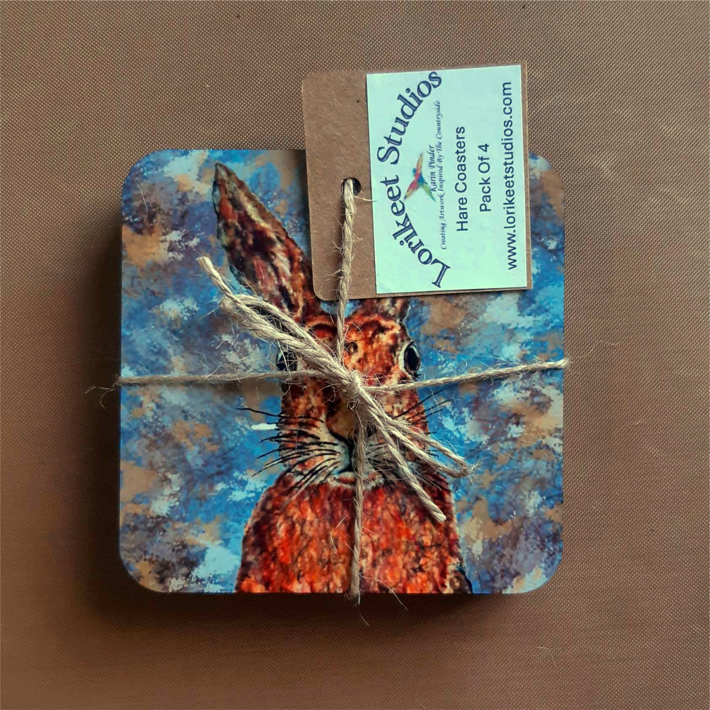 Hare Coaster Single Coaster Or Set Of Four Coasters
