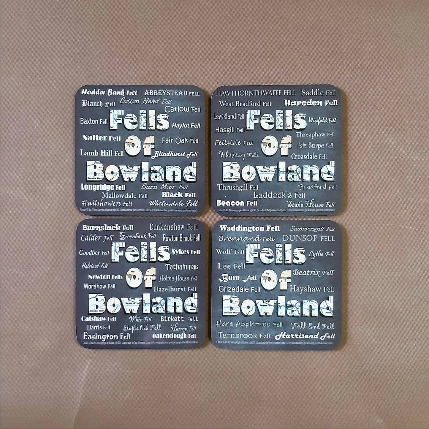 Fells Of Bowland Coaster Set Of Four Coasters