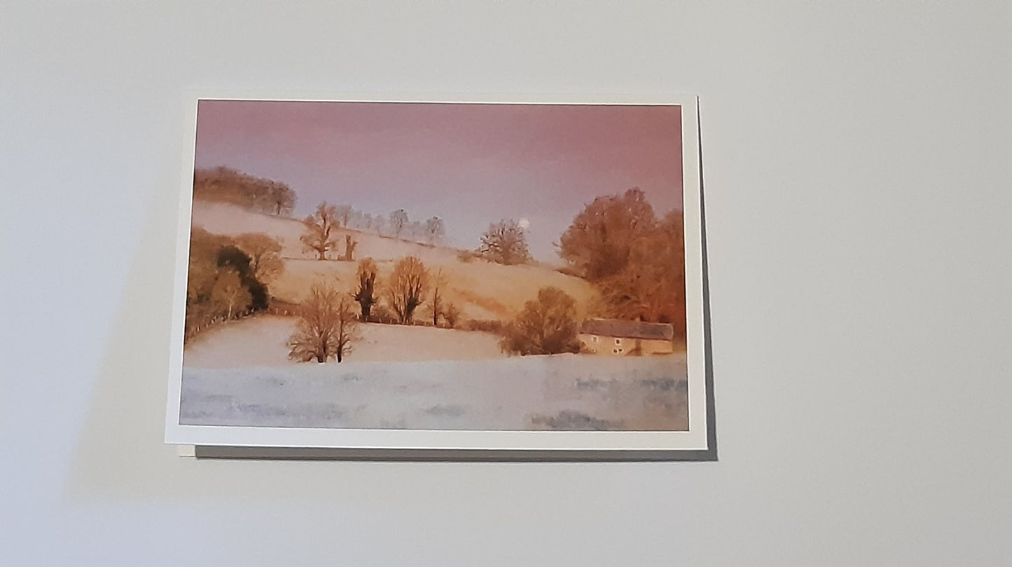 A Slaidburn Winter Dawn 5 x 7 Inch Greeting Card