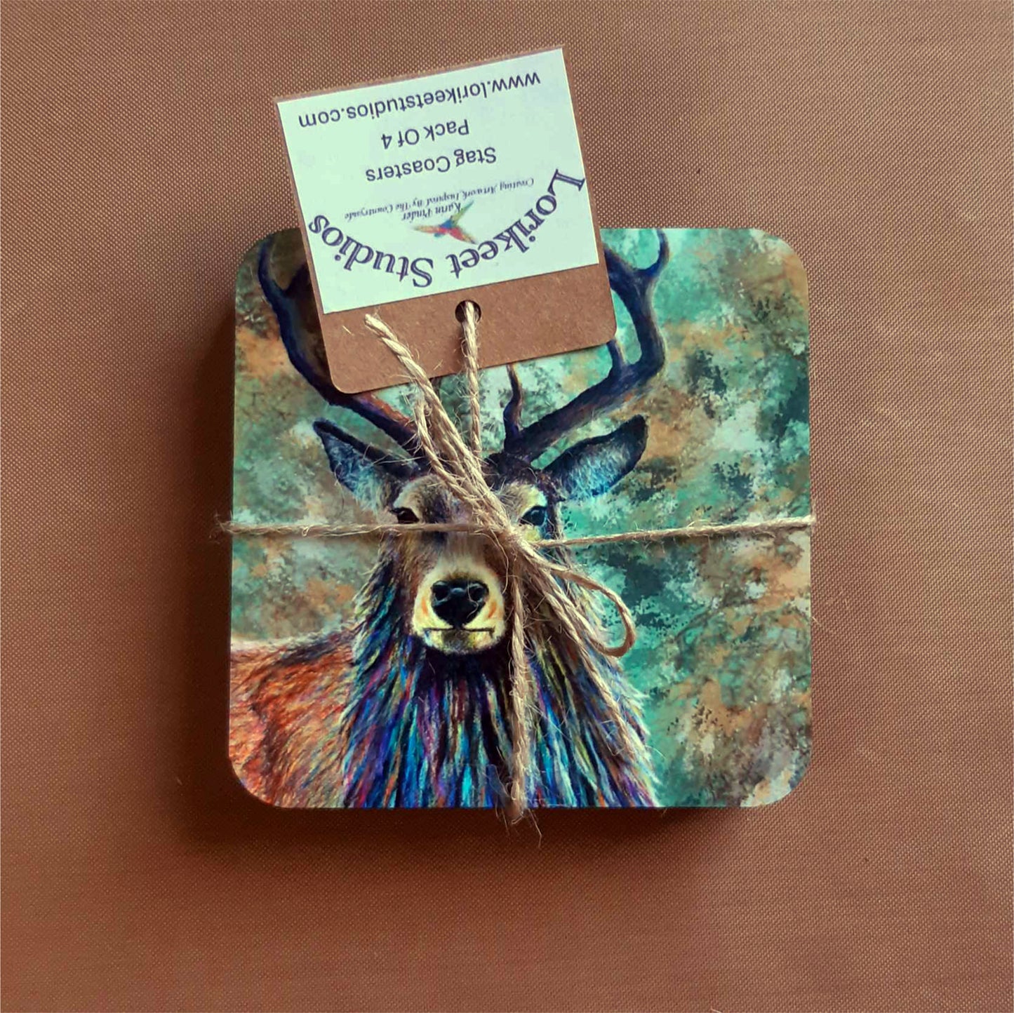 Stag Coaster Single Coaster Or As A Set Of Four Coasters
