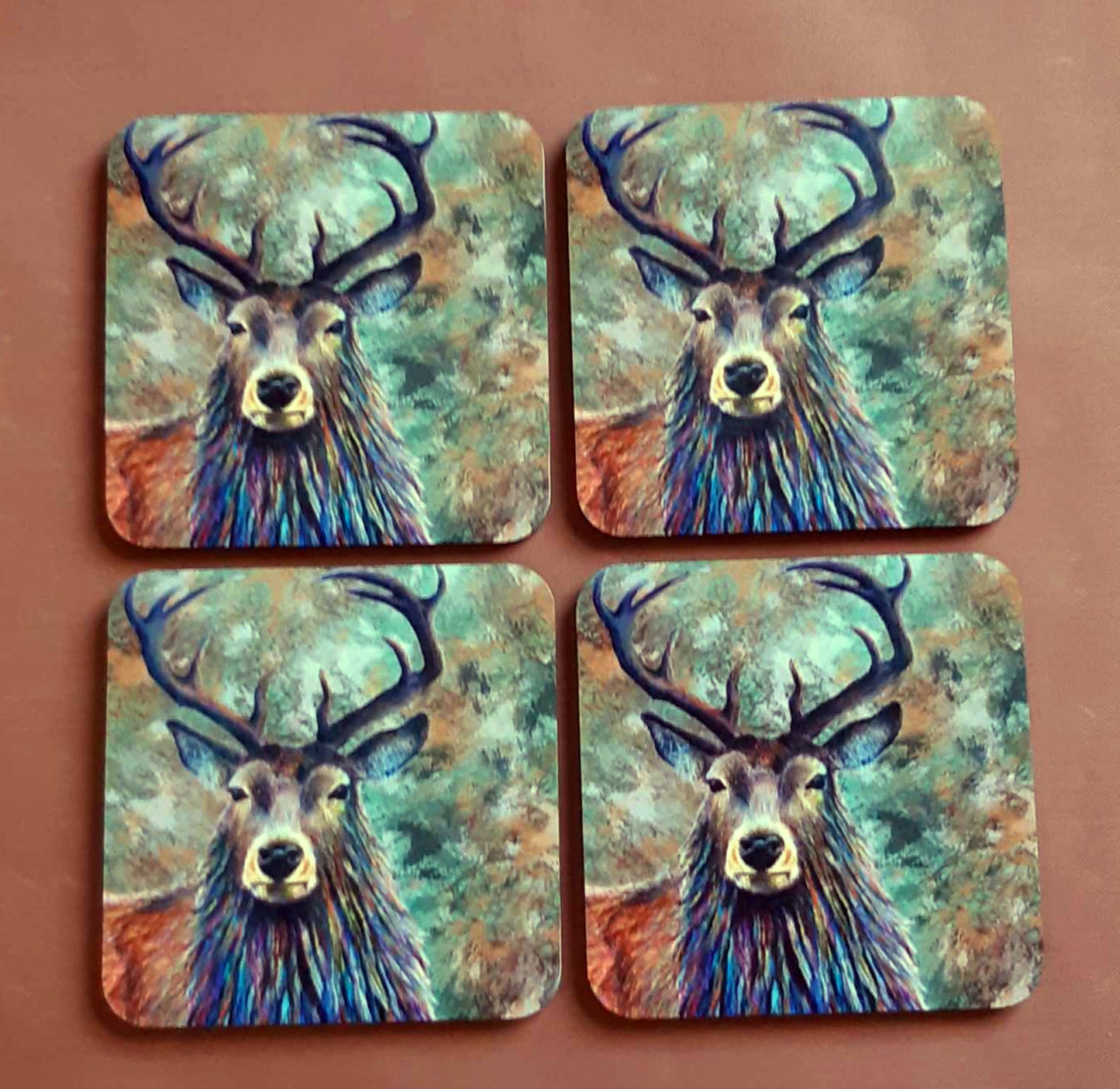 Stag Coaster Single Coaster Or As A Set Of Four Coasters
