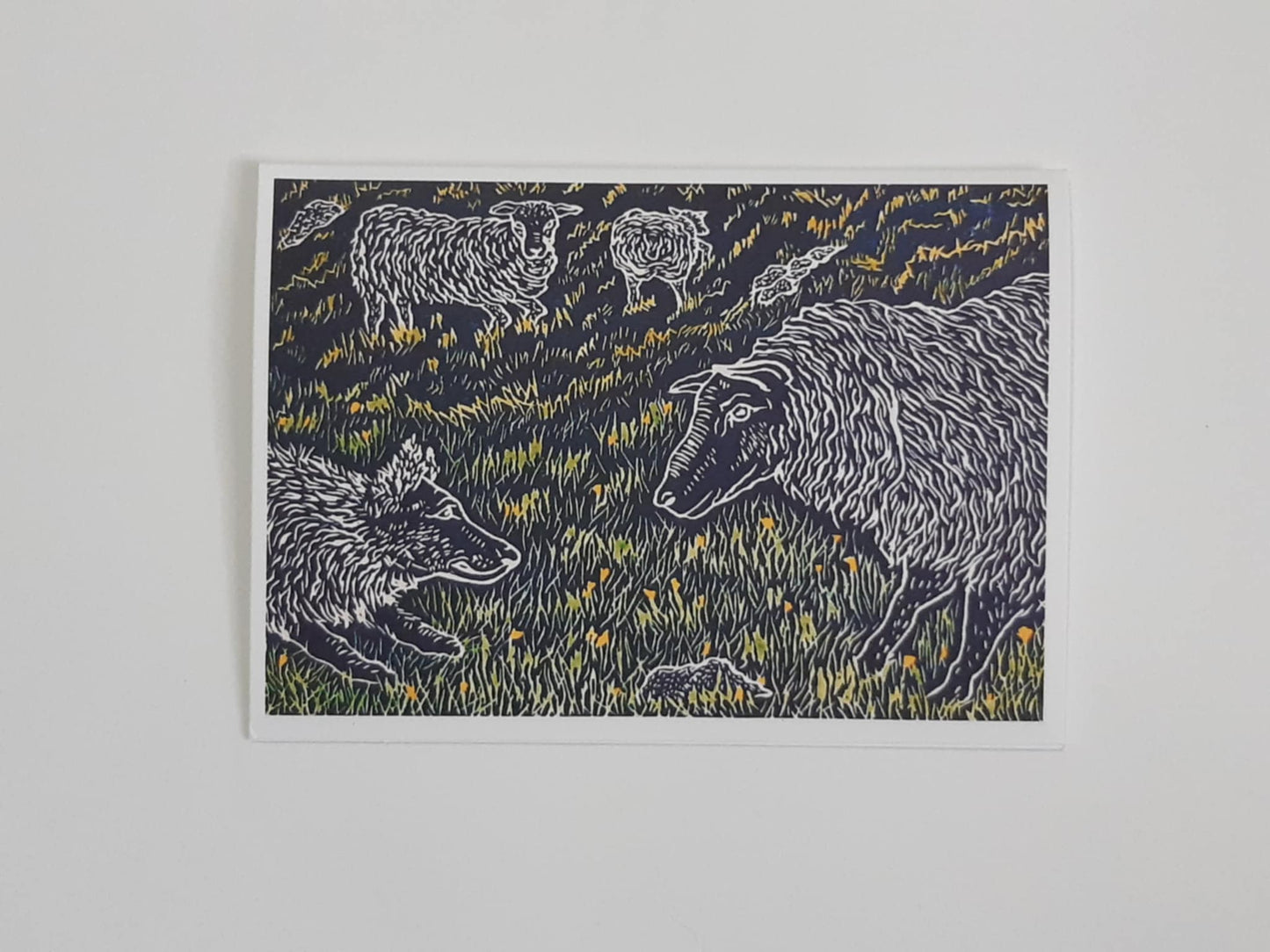 The Stand Off In Colour 5 x 7 Inch Greeting Card