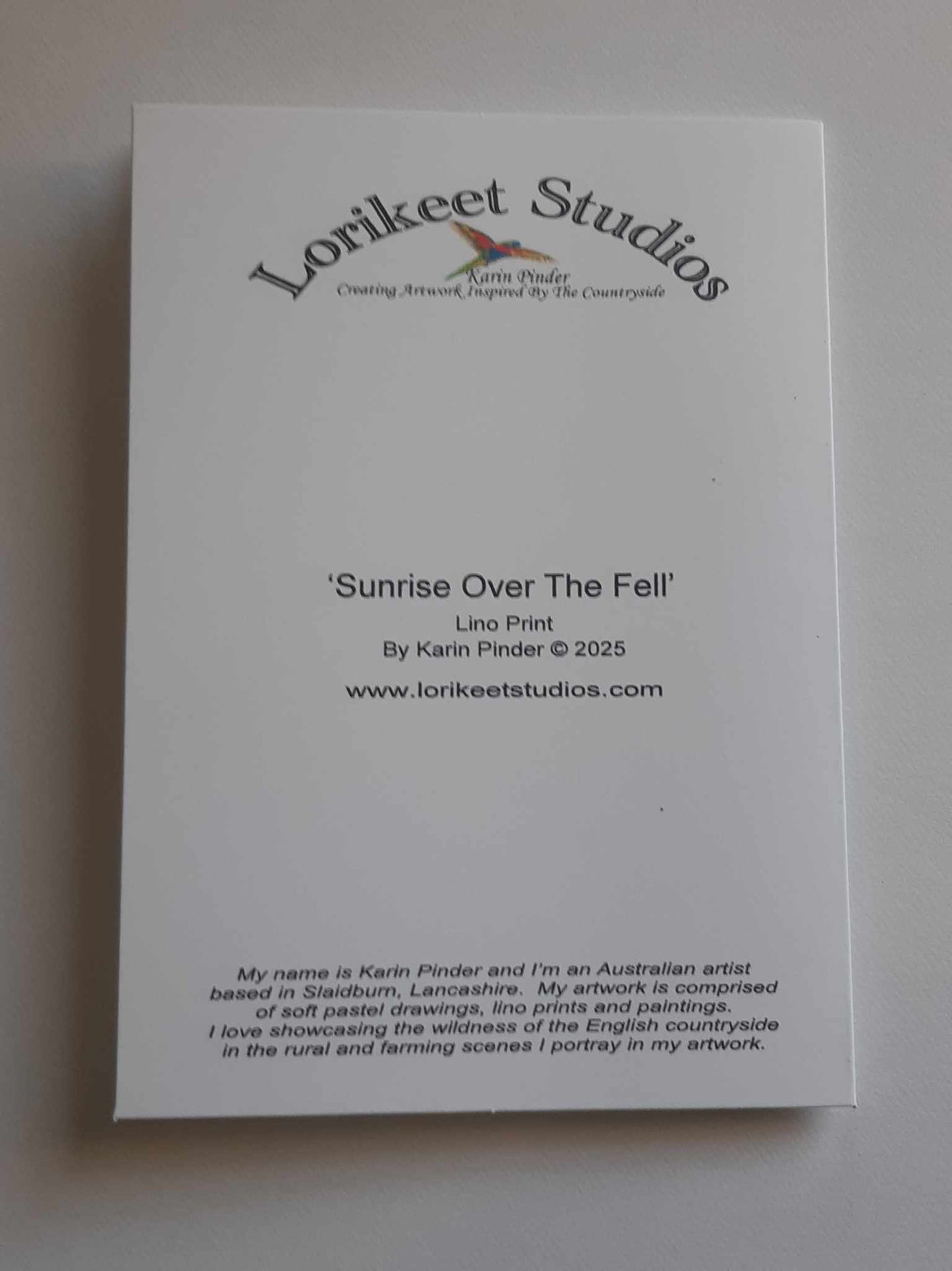 Sunrise Over The Fell 5 x 7 Inch Greeting Card