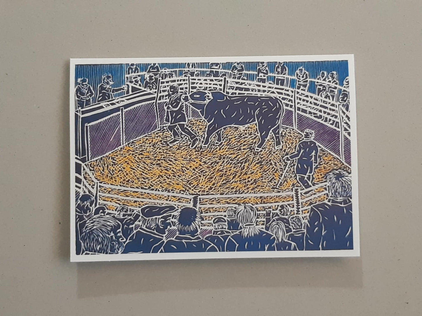 The Auction In Colour 5 x 7 Inch Greeting Card