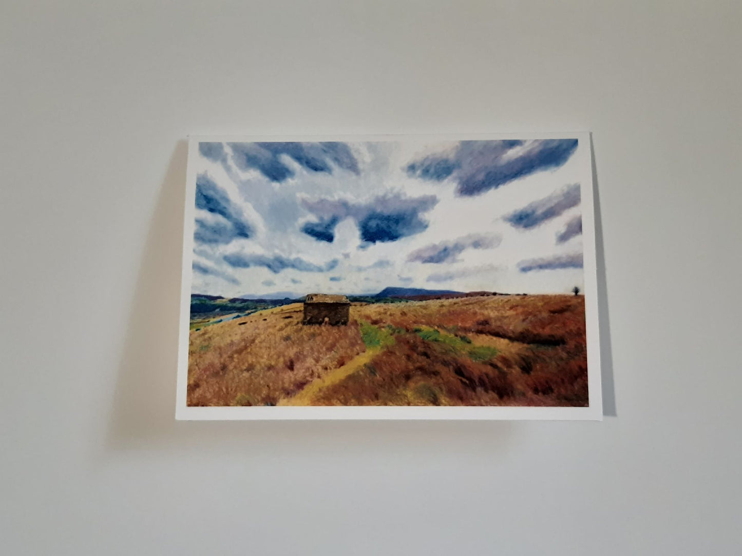 A View To Pendle Hill Lancashire Landscape 5 x 7 Inch Greeting Card