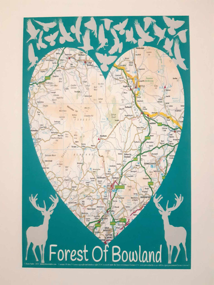 The Heart Of Bowland OS Map