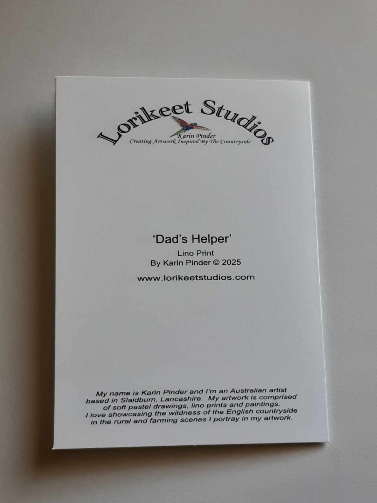 Dad's Helper 5 x 7 Inch Greeting Card