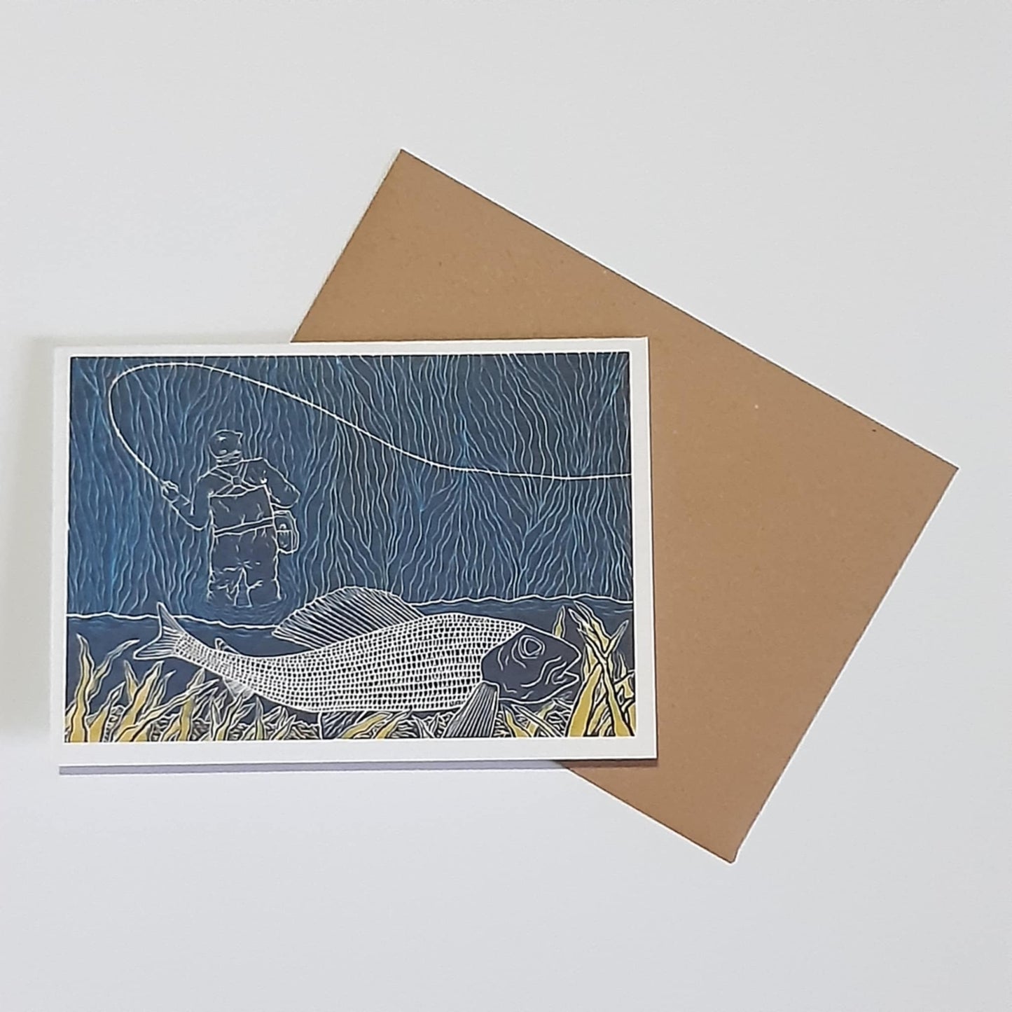 Lino Print Notecards Set of 5 Assorted Designs A6 Size