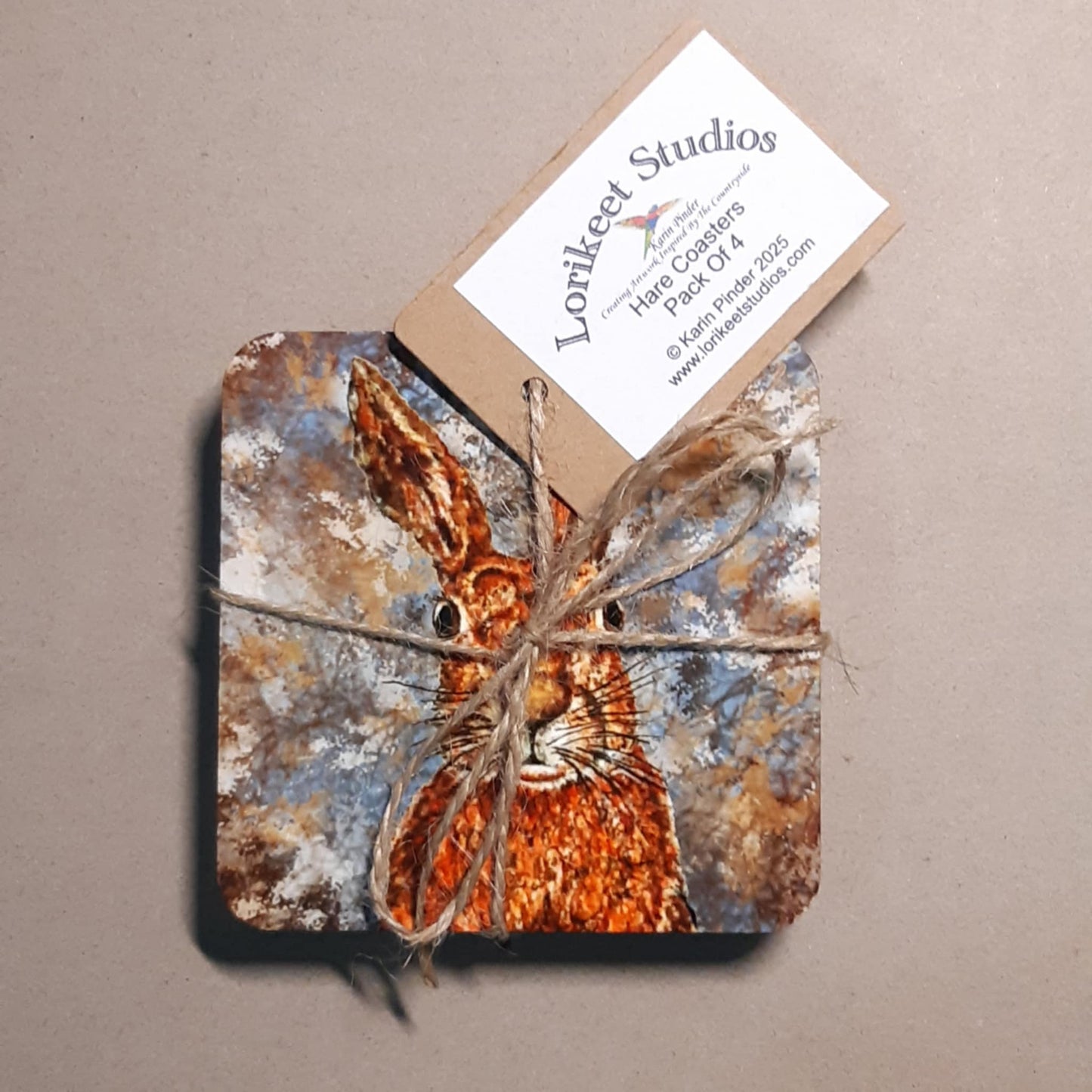 Hare Coaster Single Coaster Or Set Of Four Coasters