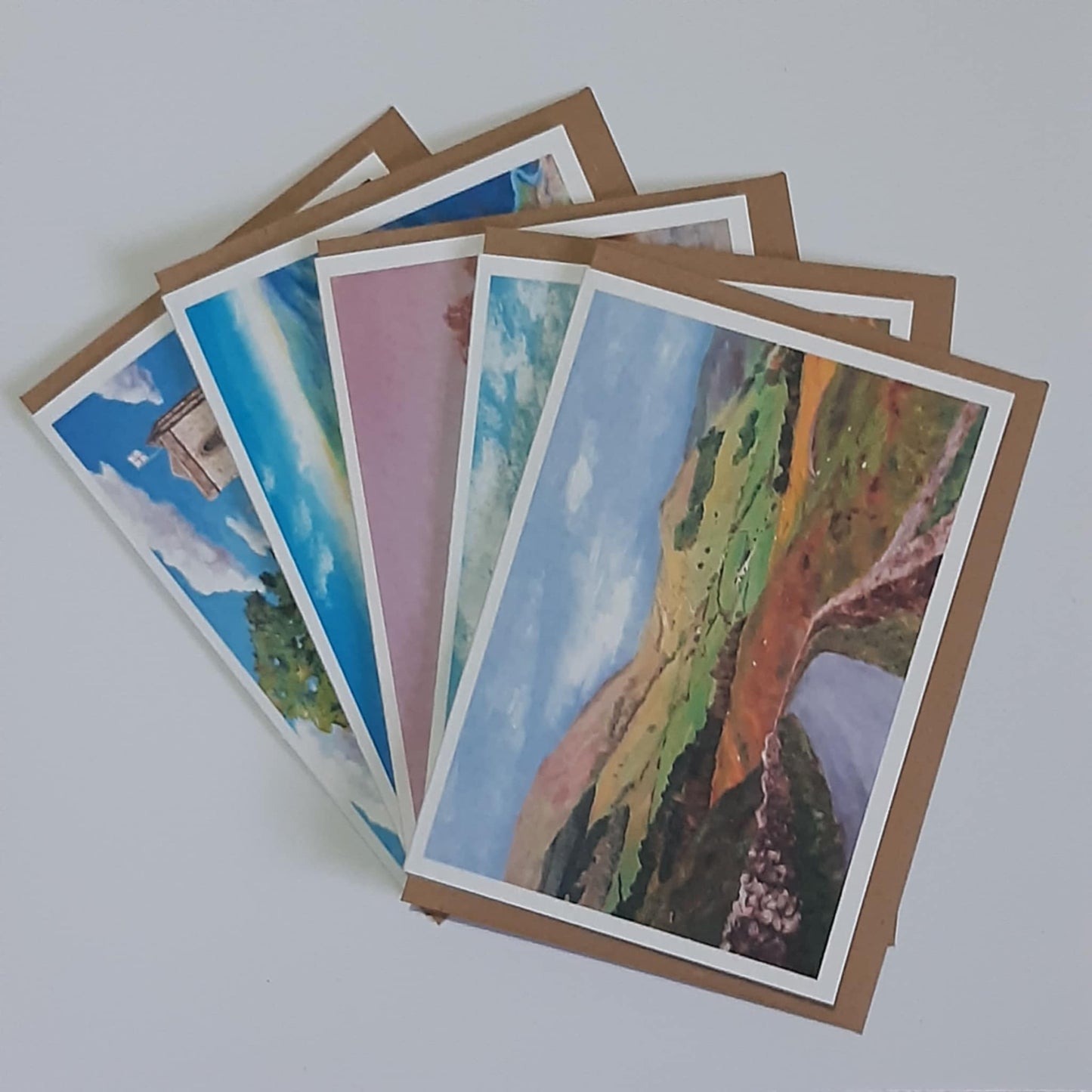 Landscape Artwork Notecards Set of 5 Assorted Designs A6 Size