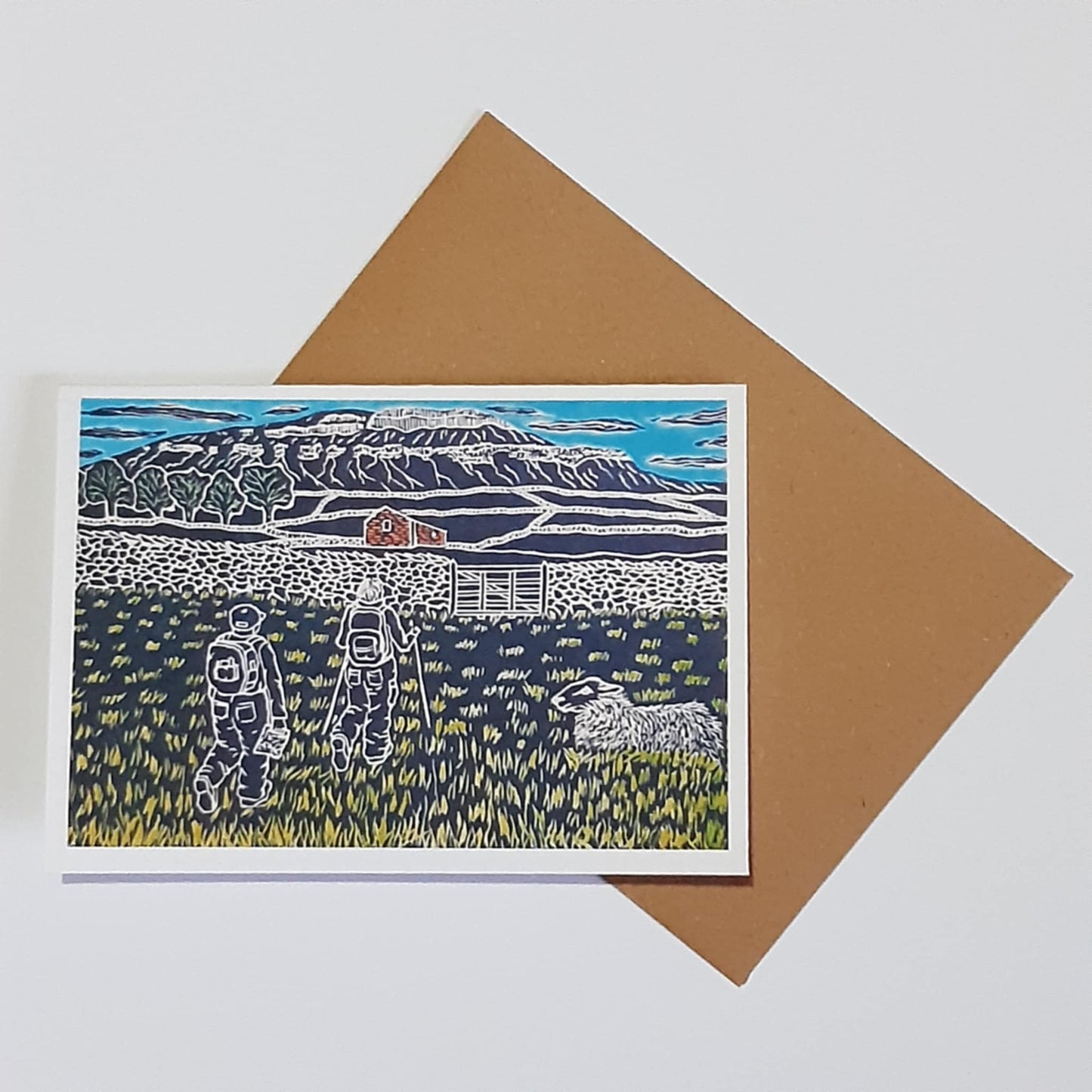 Lino Print Notecards Set of 5 Assorted Designs A6 Size