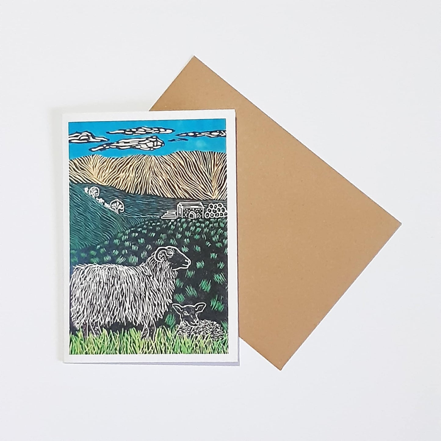 Lino Print Notecards Set of 5 Assorted Designs A6 Size