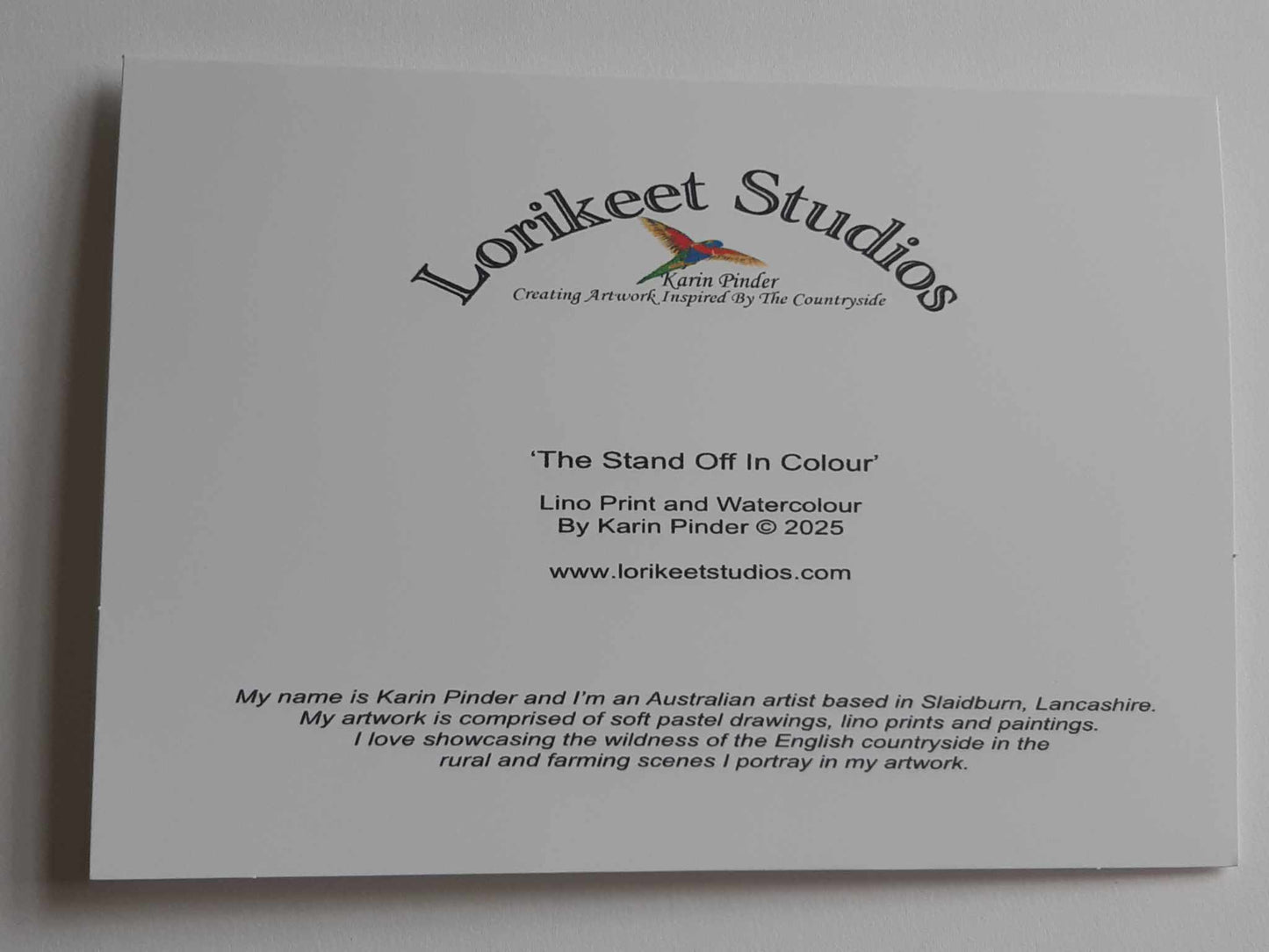The Stand Off In Colour 5 x 7 Inch Greeting Card