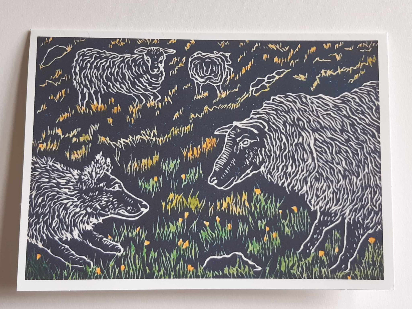 The Stand Off In Colour 5 x 7 Inch Greeting Card