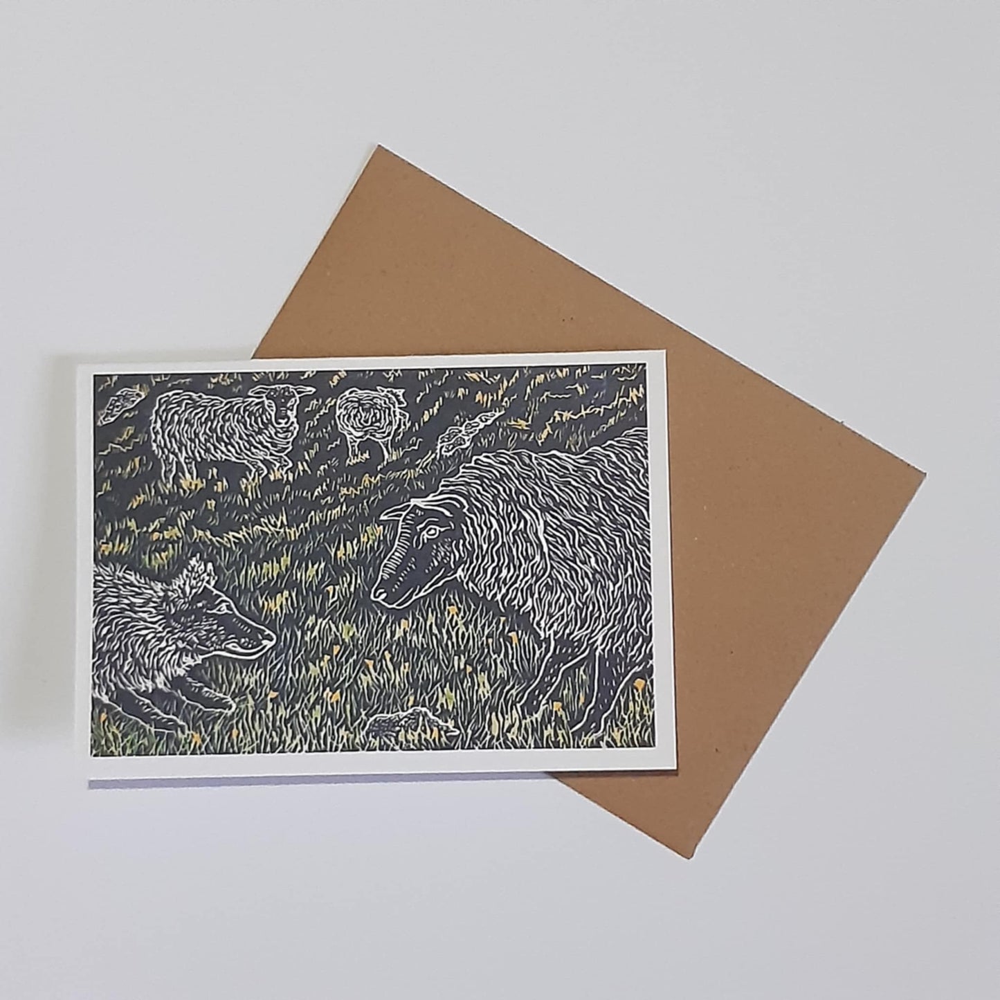 Lino Print Notecards Set of 5 Assorted Designs A6 Size