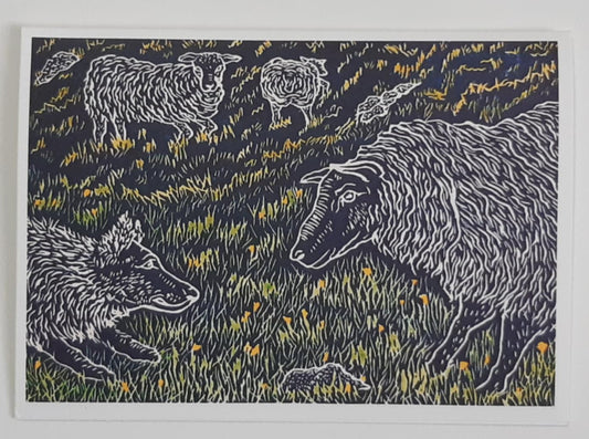 The Stand Off In Colour 5 x 7 Inch Greeting Card