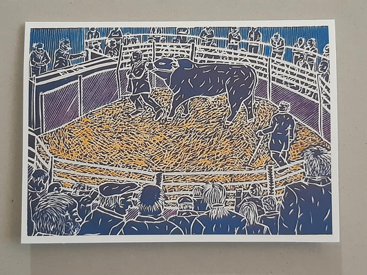 The Auction In Colour 5 x 7 Inch Greeting Card