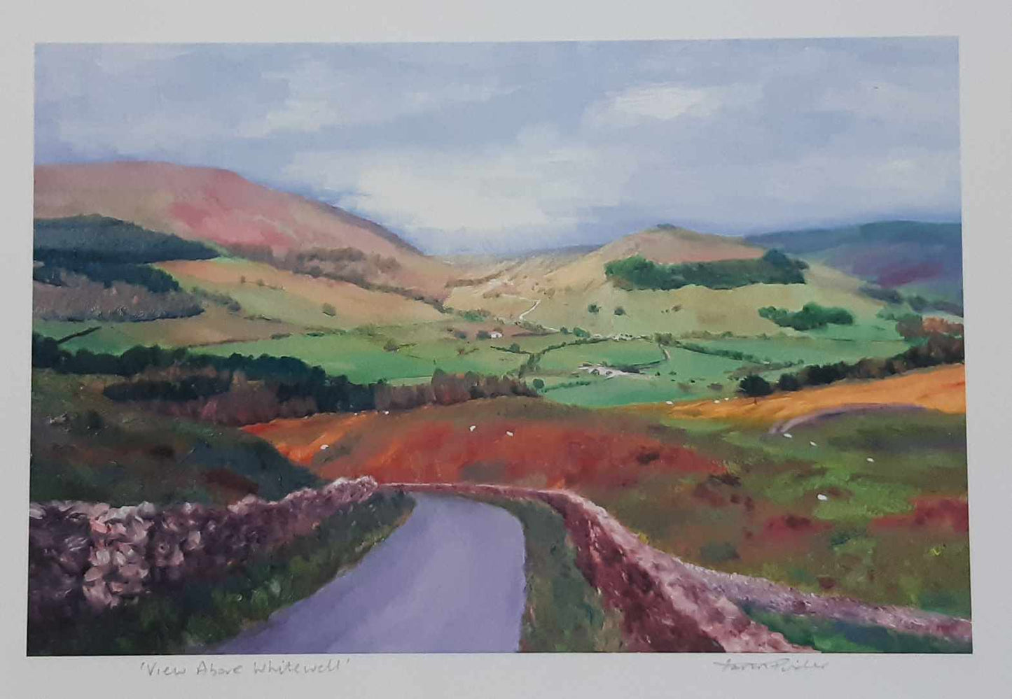 View Above Whitewell Lancashire Wall Art Print